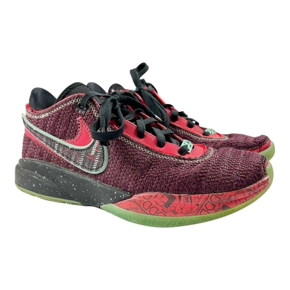 Nike Lebron 20 Night Maroon Sneakers Kids Shoes size 6 Big Kid